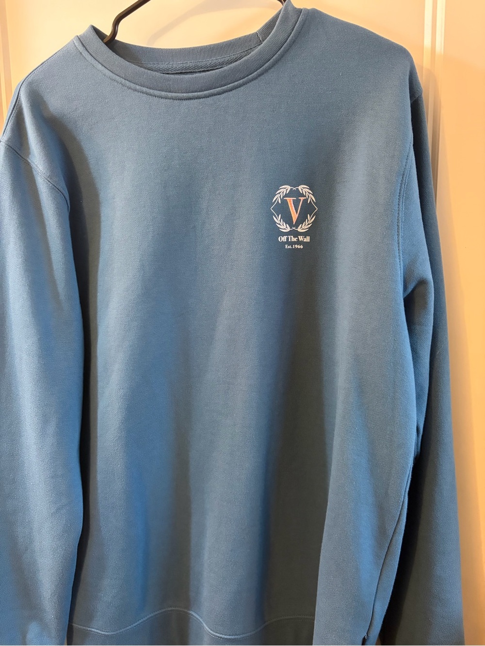 Vans Light Blue Crewneck Sweatshirt with Black Label